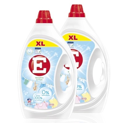 E Żel do Prania Sensitive & Pure 2,43l 108 prań 2x 54 pr