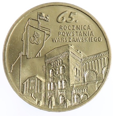 2 zł 65 rocznica Powstania Warszawskiego 2009 UNC