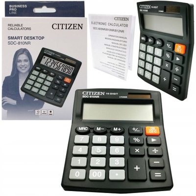 Kalkulator biurowy 10-pozycyjny Citizen SDC-810NR