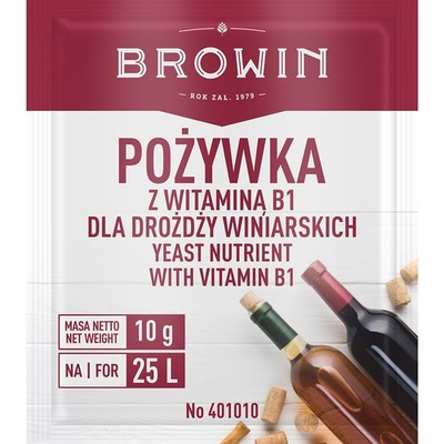 BROWIN Pożywka do wina z witaminą B1 10 g