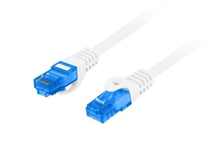 Kabel krosowy patchcord S/FTP kat.6A LSZH CCA biały 0,5m