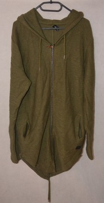 Rozpinany sweter khaki XL