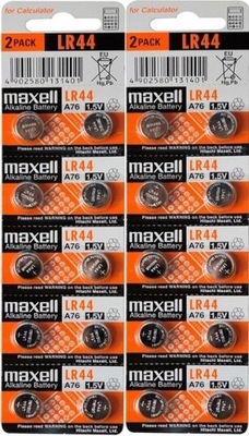 20x Baterie bateria MAXELL LR44 G13 A76 AG13 L1154