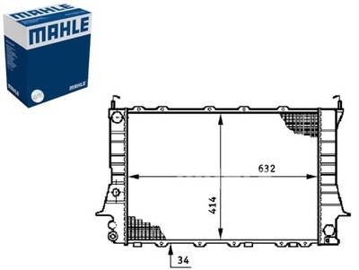 РАДИАТОР ДВИГАТЕЛЯ ВОДЫ AUDI 100 C4 2.8 12.90-07.94 MAHLE