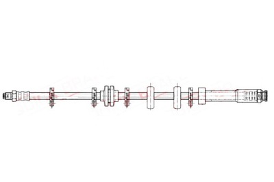 QUICK BRAKE ПАТРУБОК ТОРМОЗНОЙ ГИБКИЙ ПЕРЕД L/P FIAT PUNTO LANCIA