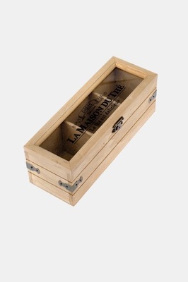 DREWNIANE PUDEŁKO NA HERBATĘ Z SZYBKĄ