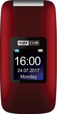Telefon dla seniora z klapką MAXCOM MM824BB CZERWONY