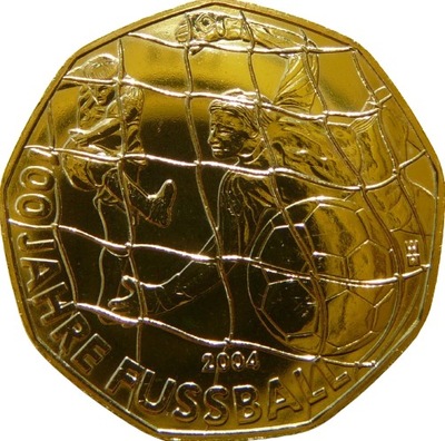 5 EURO AUSTRIA 2004 PIŁKA NOŻNA 100 ROCZNICA Ag +CER