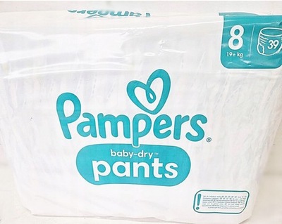 PAMPERS BABY-DRY PANTS 8 19+KG 39SZT KM19