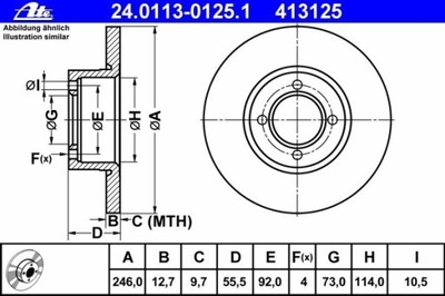 ДИСК ТОРМОЗНОЙ OPEL REKORD E 77-86