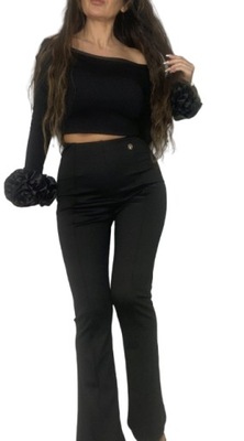 Spodnie czarne eleganckie LaDiva Mia L