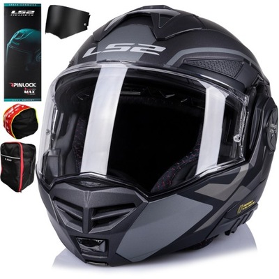 LS2 KASK MOTOCYKLOWY SZCZĘKOWY FF901 ADVANT X METRYK MATT TITAN 2XL