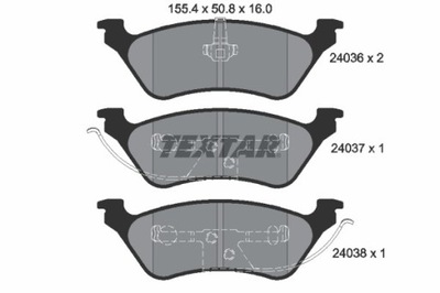 ZAPATAS DE FRENADO CHRYSLER PARTE TRASERA VOYAGER 00- 2403601  