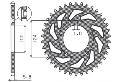 SUNSTAR KRUMPLIARATIS GALINĖ 4444 45 DUCATI MONSTER / ABS 