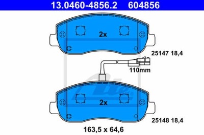 КОЛОДКИ ГАЛЬМІВНІ ПЕРЕД ATE 13.0460-4856.2