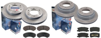 Гальмівні диски гальмівні колодки p+t bosch mitsubishi pajero iii iv фото №1