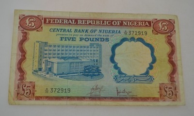 Nigeria - banknot - 5 Funtów