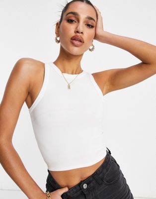 MISSGUIDED BIAŁY TOP BOKSERKA PRĄŻEK 40 1DUT