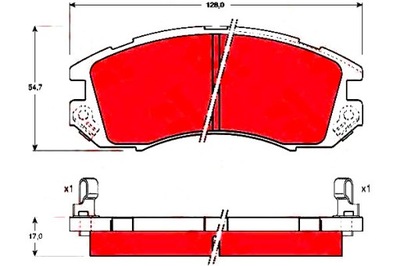 TRW КОЛОДКИ ГАЛЬМІВНІ SUBARU ПЕРЕД IMPREZA TRW