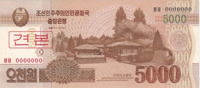 [B4638] Korea Północna 5000 won 2013 UNC