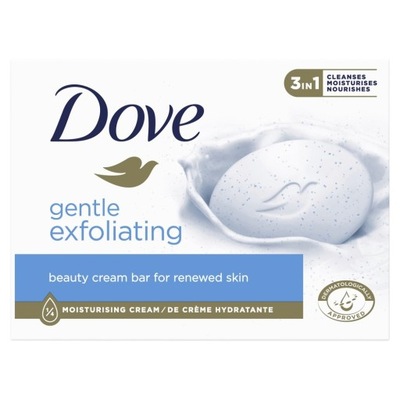 Dove Delikatnie Złuszczające Mydło w kostce 3in1 -
