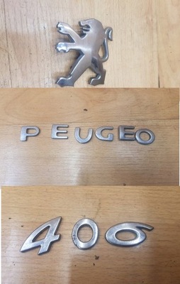 EMBLEMA INSIGNIA LOGOTIPO PEUGEOT 406 RESTYLING JUEGO  