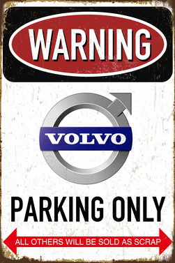 Tablica Ozdobna Blacha Volvo Parking Only