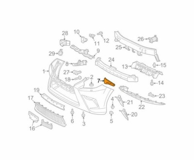 MOUNTING BUMPER LEXUS GX 460 URJ150 2009- LEFT  