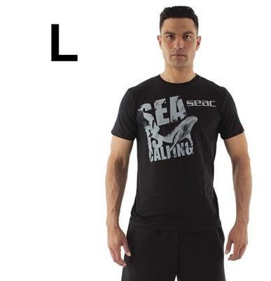 Koszulka T-shirt SEAC męski czarny L