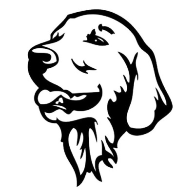 NAKLEJKA NA AUTO SZYBĘ GOLDEN RETRIEVER