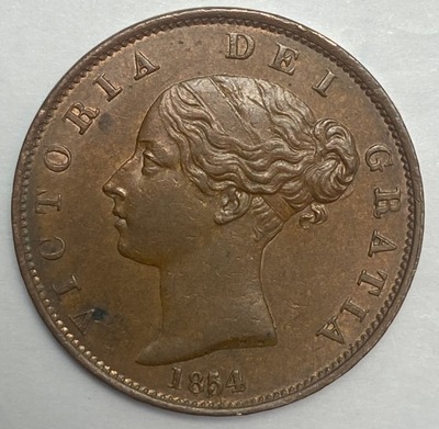 Wielka Brytania 1/2 Penny 1854 Victoria *167