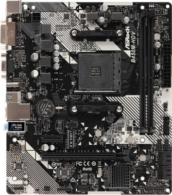 Motherboard ASRock B450M-HDV R4.0 AMD Socket AM4 DDR4 Micro ATX