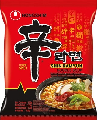Shin Ramyun SPICY ramen Korea koreańska Ostra zupa Hot 120g