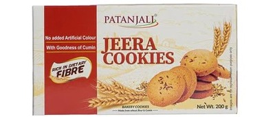 Patanjali Jeera Cookies 200 g / Chrupiące Ciasteczka z kminkiem