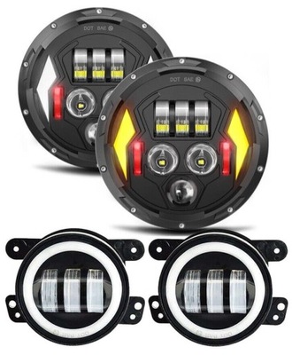 ФАРА ФОНАРІ LED (СВІТЛОДІОД) ПРОТИТУМАНКИ HUMMER H2 H3 2003-2010 КОМПЛЕКТ ДІАМЕТР 7CALI