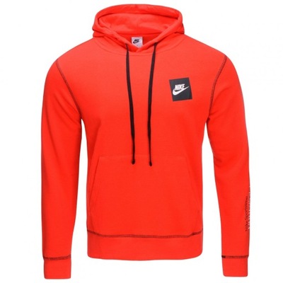 Nike bluza z kapturem kangurka czerwona DD6218-657