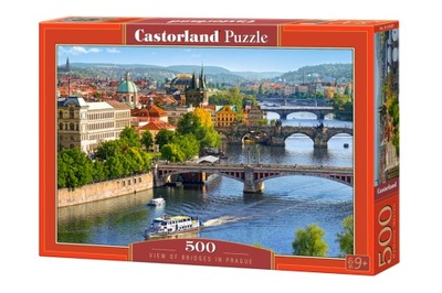 Puzzle 500 el VIEW OF BRIDGES IN PRAGUE Castorland