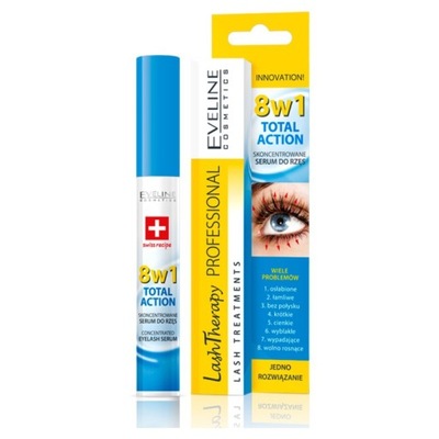 Eveline Cosmetics Lash Therapy Professional 8w1 Total Action skoncentrowane