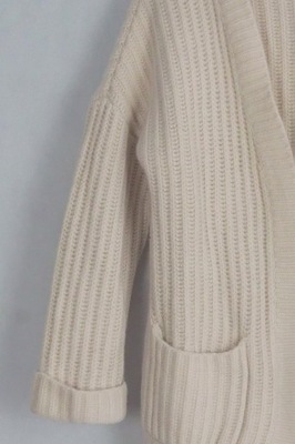 INSIEME Kardigan 100%Kaszmir sweter-ecru 36