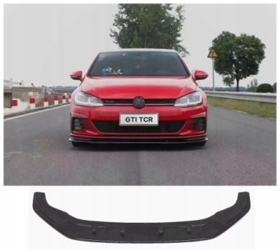 Спліттер накладка спойлер vw golf mk 7 gti tcr сплітер спойлер перед фото №1