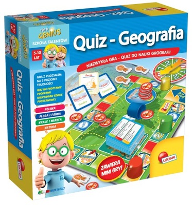 LISCIANI QUIZ GEOGRAFIA MAŁY GENIUSZ GRA DO NAUKI