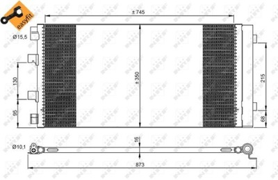 РАДИАТОР КОНДИЦИОНЕРА NRF 35972