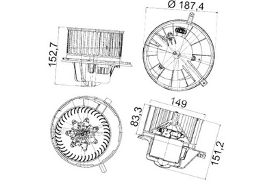 MAHLE VENTILADOR SOPLADORES AUDI A3 Q3 SEAT ALHAMBRA ALTEA ALTEA XL  