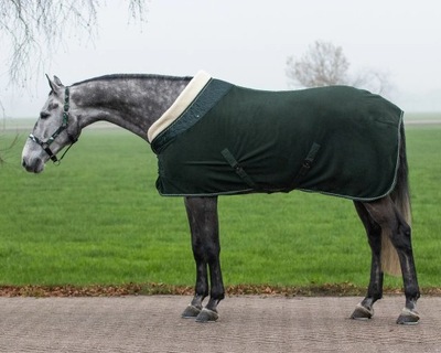 Derka polarowa dla konia QHP Brilliance ciemnozielona 155 cm