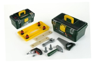 SKRZYNKA Z NARZĘDZIAMI I WKRĘTARKĄ BOSCH