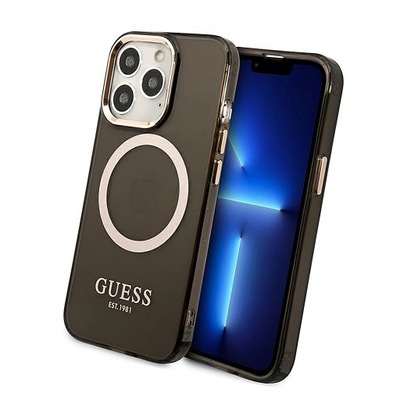 Etui Guess Gold Outline Translucent MagSafe na iPhone 13 Pro / iPhone 13