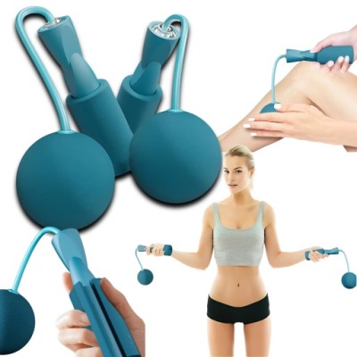 SKAKANKA BEZPRZEWODOWA BEZ LINKI Z PIŁECZKAMI TRENING DO PODRÓŻY FITNESS