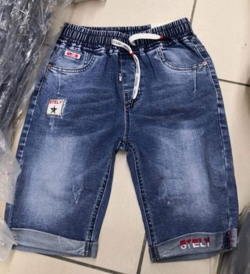 Spodenki krótkie jeans bermudy KW-01511C 146-152