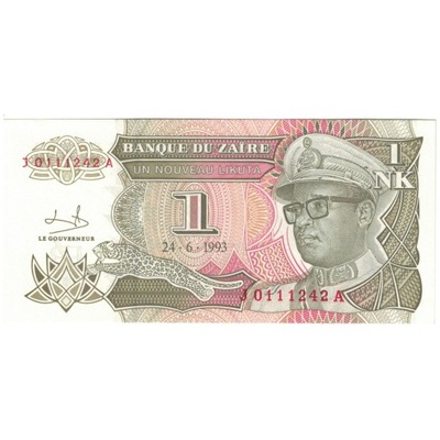 Banknot, Zaire, 1 Nouveau Likuta, 1993, 1993-06-24