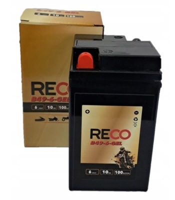 ACCUMULATEUR RECO B49-6 6V 10AH 100A GEL ZELOWY ZABYTEK - milautoparts.fr